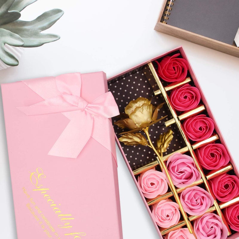 Rotumaty Floral Scented Bath Soap Rose Flower Petals, Plant Essential Oil Rose Soap Set, Best Gifts for Her Women Girls Mom Lover Birthday Valentine Christmas (12 PCS/Pink) - Image 5